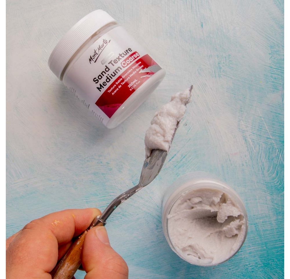 Mont Marte Malpaste - Strukturpaste Grob 250ml - Weiß Sand Textur Paste, Acryl/ Öl Medium, Perfekt für 3D-Effekte und Strukturen, Schnelltrocknend Bild 4