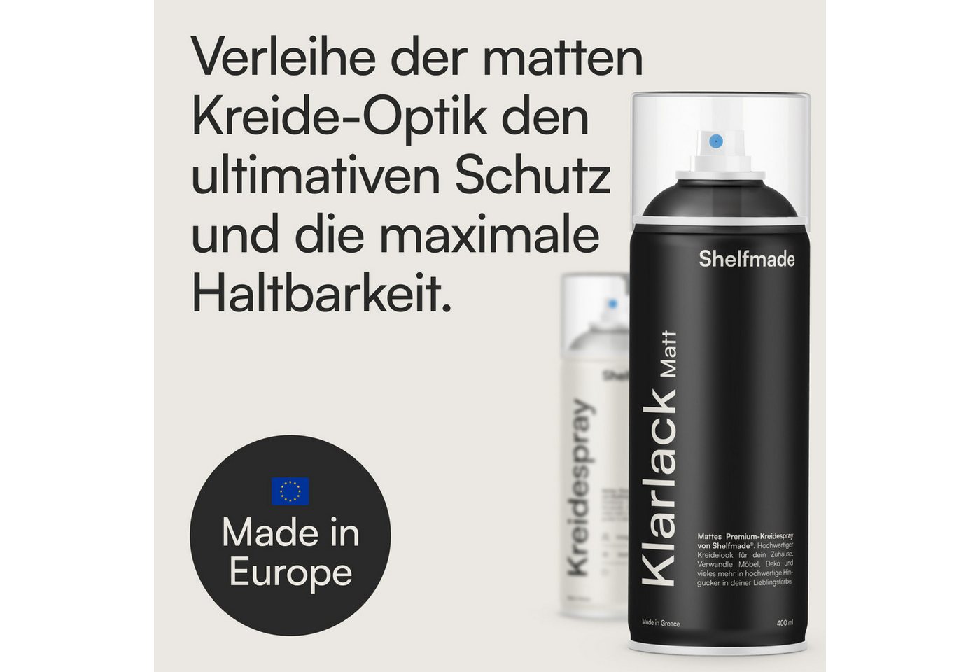 shelfmade Sprühflasche Shelfmade Klarlack Spray - Mattes Varnish Matter Klarlack Kreideoptik Bild 2