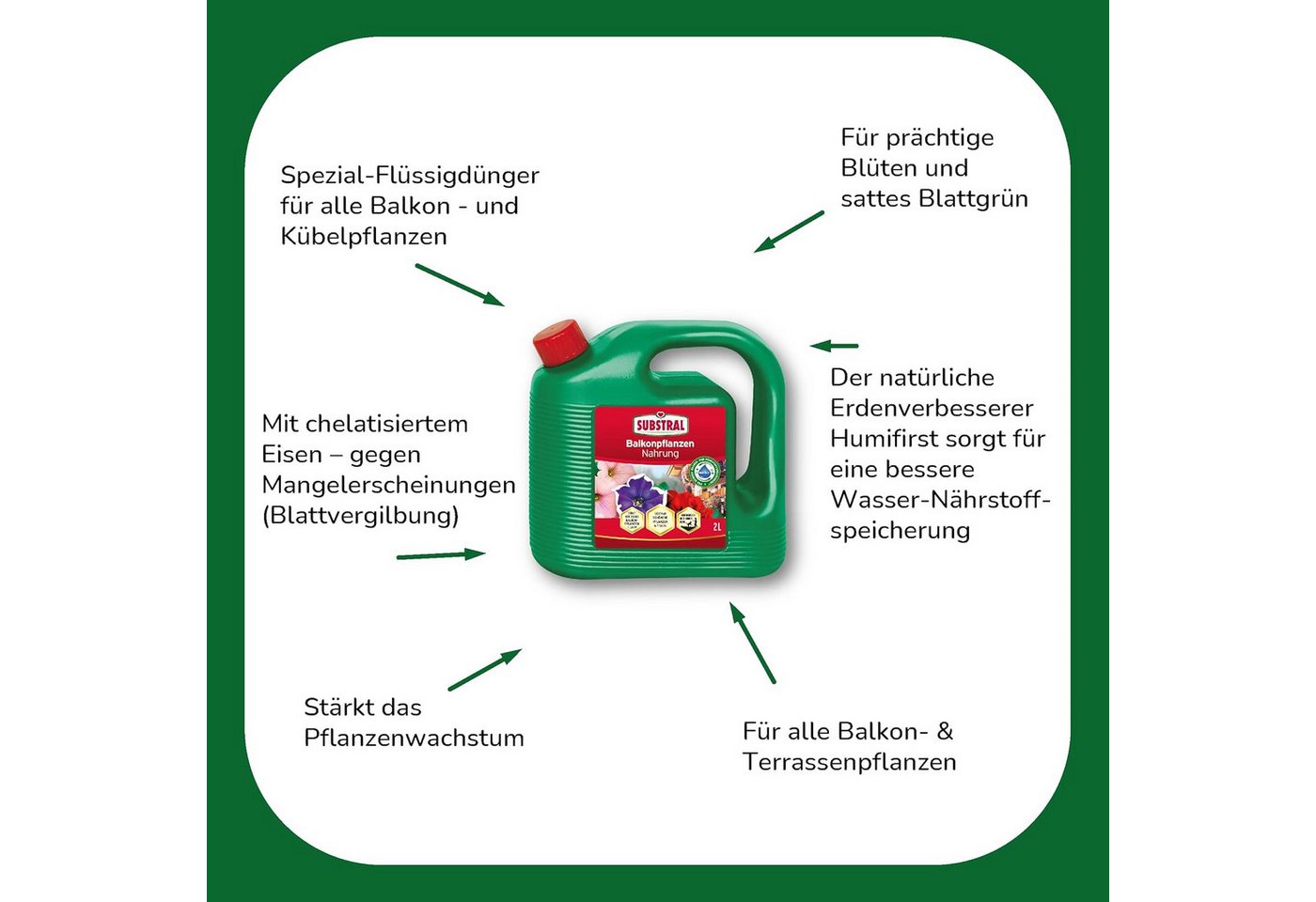 Substral Pflanzenstärkungsmittel Substral Balkonpflanzen Nahrung Premium Flüssigdünger, 2 L Bild 2