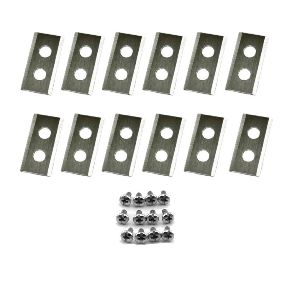 Trade-Shop Mährobotermesser Klingen (12 Stück) passend für Grizzly, Mowox, Kress Mähroboter (12-St), Farbe: Silber / Material: Edelstahl / Länge: 36mm / Dicke: 0,9mm Bild 4