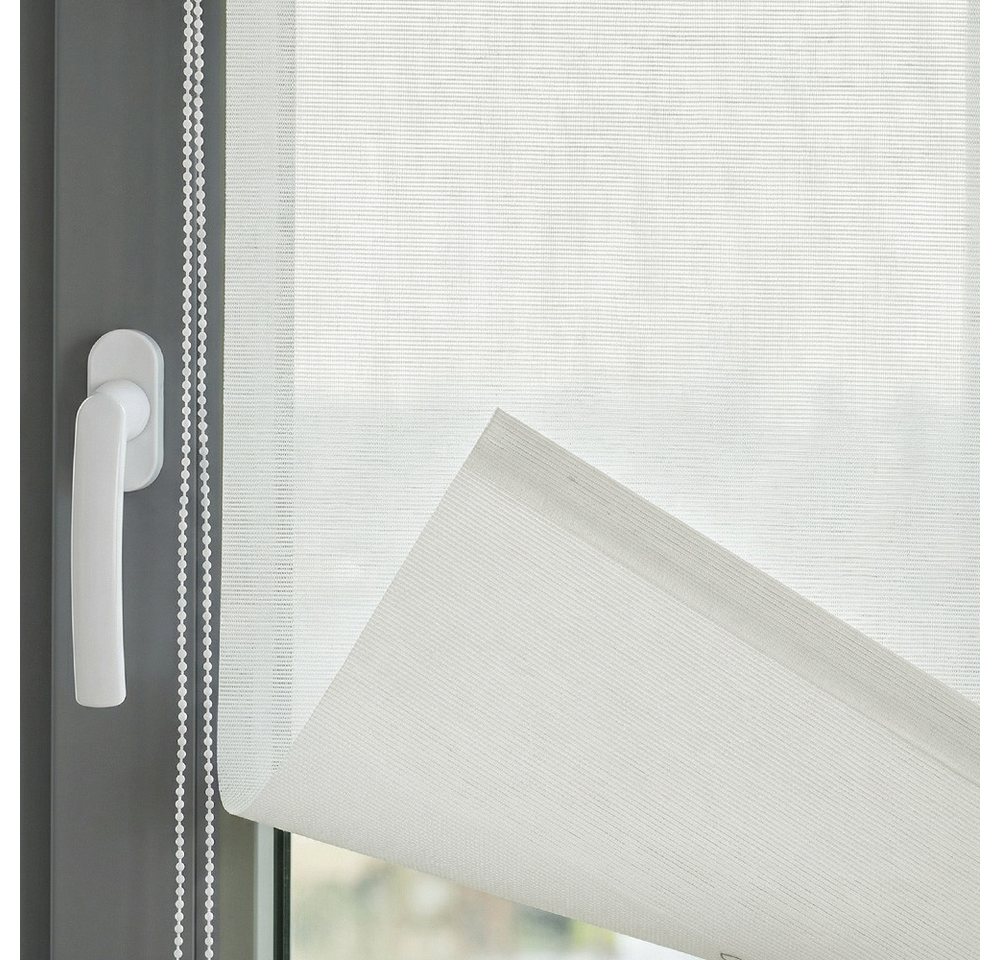 Rollo Seitenzugrollo Verdunkelungsrollo ohne Bohren verdunkelnd Rollo, Sekey, Klemmfix, Klemmfix, Nachhaltiges Papiergewebe mit Leinenstruktu Seitenzugrollo Sichtschutz Bild 3