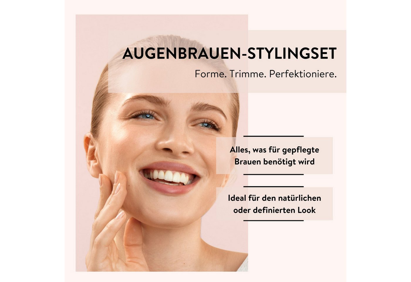 PARSA Beauty Augenbrauenschere Essential Augenbrauenschere mit Spoolie, präzises Trimmen
