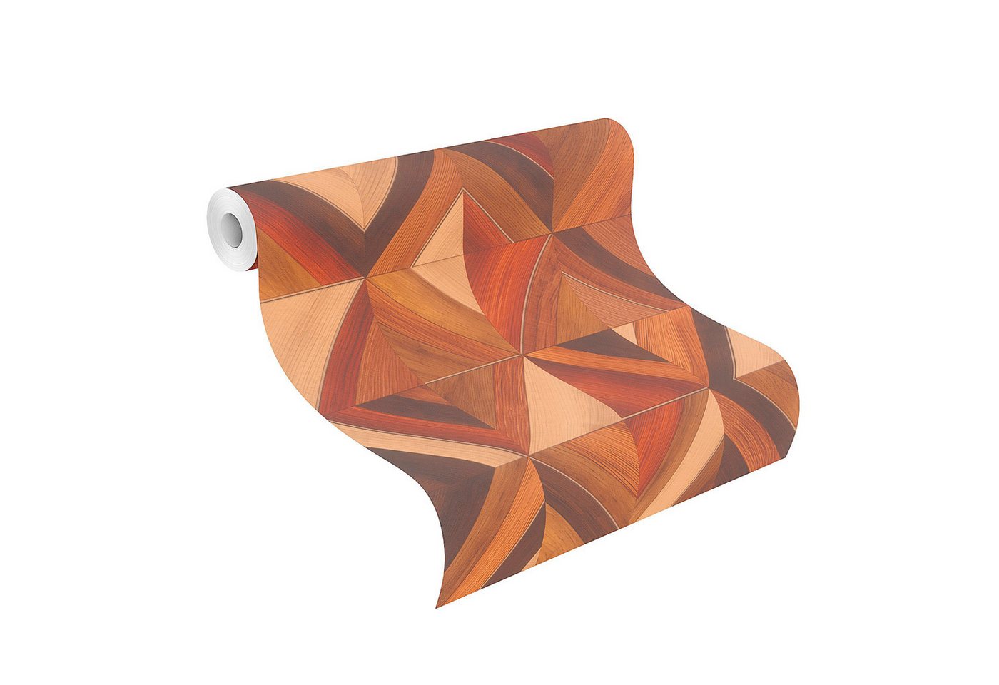 Rasch Vliestapete Aurex - Selbstklebende Tapete Holzoptik von tesa® x rasch®, strukturiert, Holzoptik, geometrisch, (1 Rolle, 1 St), selbstklebend, 6,00m x 0,53m Bild 3
