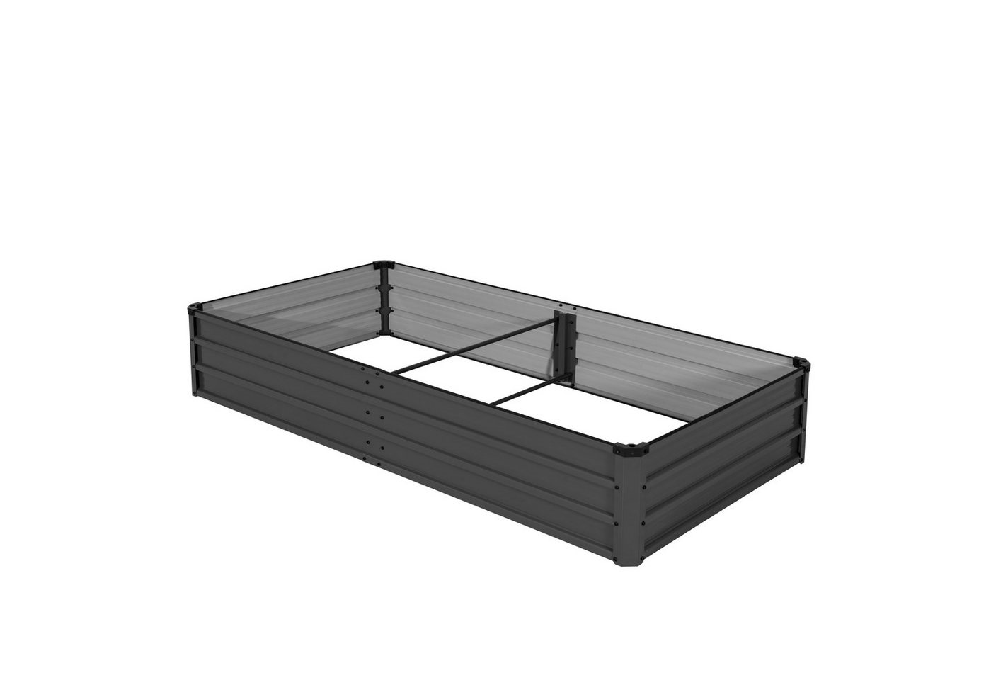 Avestar Hochbeet Rechteckiges verzinktes Gartenbeet 180×90×35 cm dunkelgrau (1 St), stabiles Pflanz- und Gemüsebeet für Terrasse und Außenbereich Bild 3