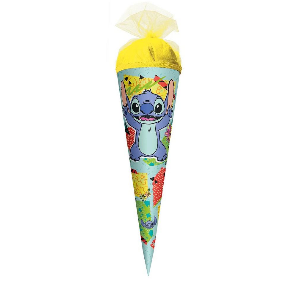 Roth Schultüte Disney Stitch, 35cm, rund, Tüllverschluss