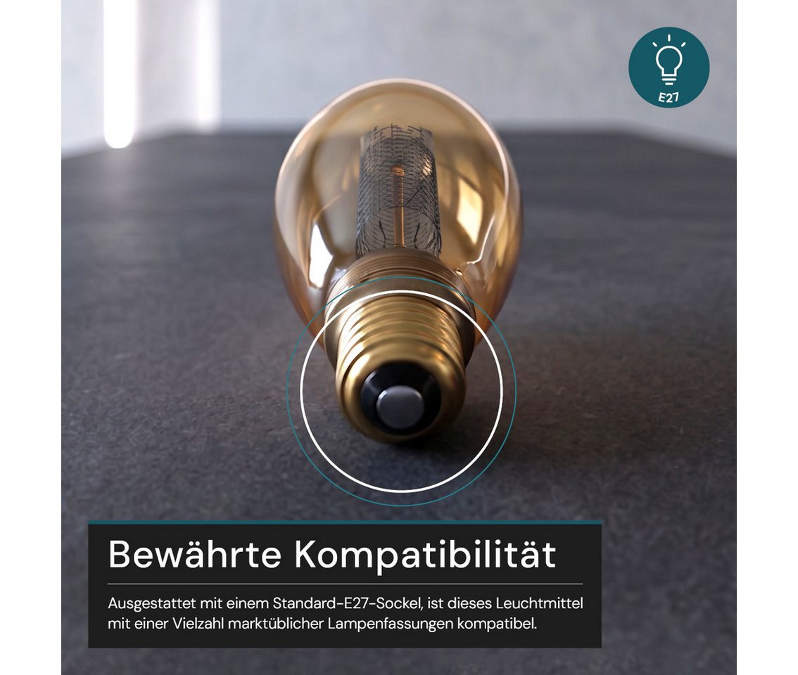 LUXULA LED-Leuchtmittel LUXULA LED-Leuchtmittel E27 3,5 W 1800 K Warmweiß, E27, Warmweiß Bild 2