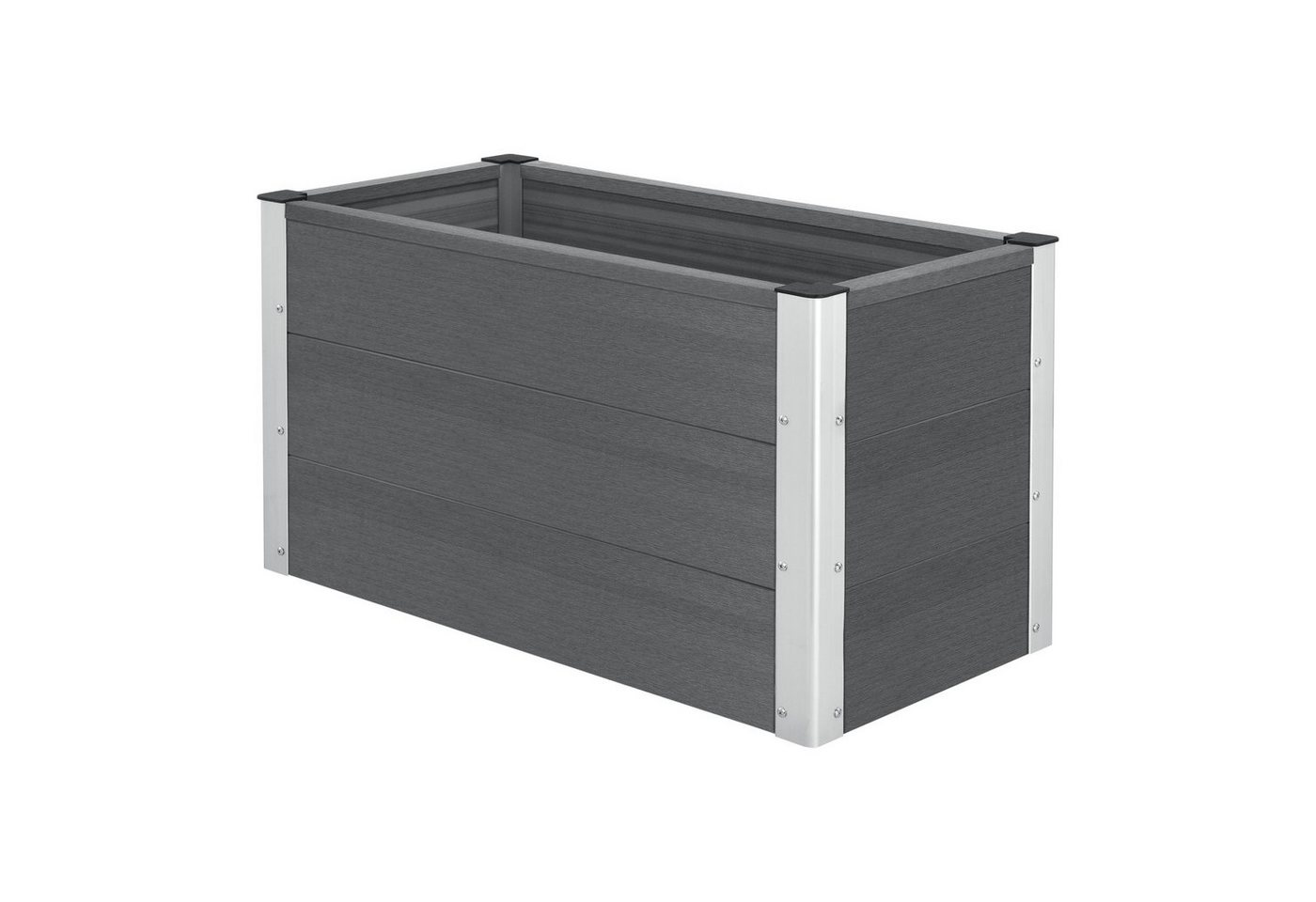 neu.holz Hochbeet, »Esens« WPC Pflanzkasten 100x50x50cm Blumenkübel grau