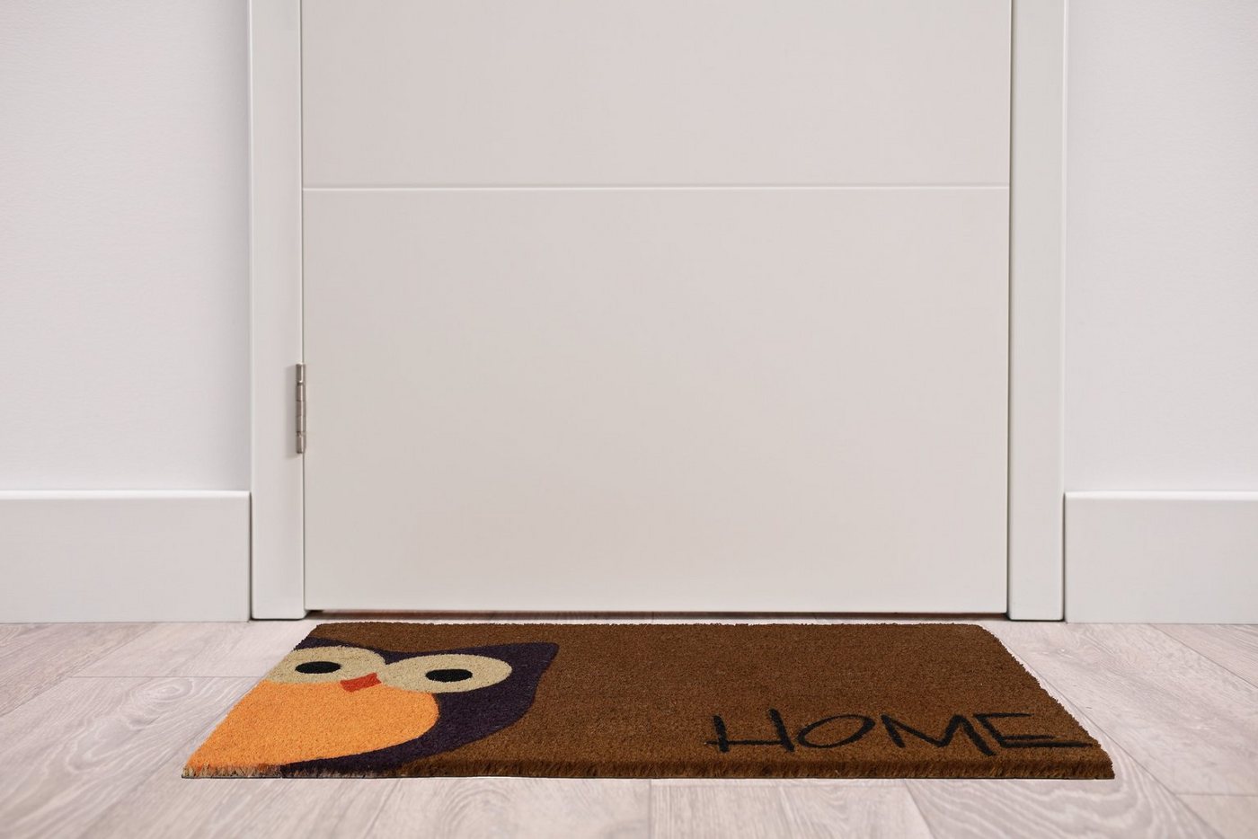 Betz Kokosmatte Kokosmatte Fußmatte Schmutzfangmatte Eule Home braun 45x75cm, (1-St)