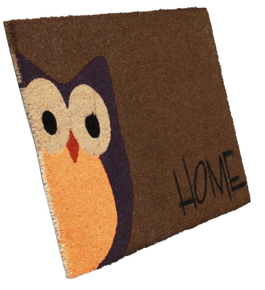 Betz Kokosmatte Kokosmatte Fußmatte Schmutzfangmatte Eule Home braun 45x75cm, (1-St) Bild 4