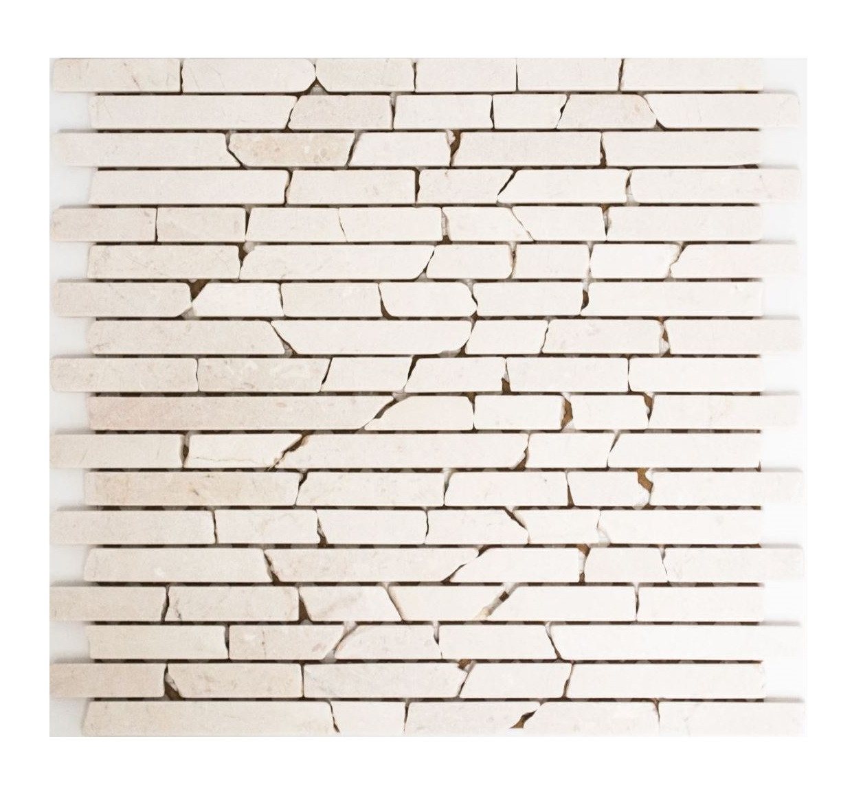 Mosani Mosaikfliesen Mosaik Marmor Naturstein Verbund cremeweiß Küche Bild 4