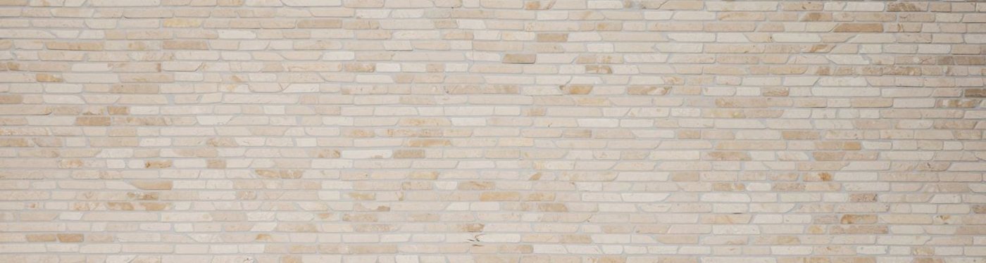 Mosani Mosaikfliesen Mosaik Marmor Naturstein Verbund cremeweiß Küche Bild 5