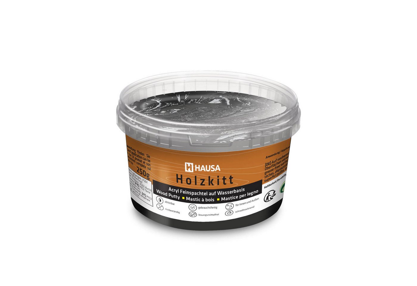 Hausa Holz-Reparaturset Holzkitt, 250g gebrauchsfertig ausgezeichnete Füllkraft rissbeständig, 1-St., Gramm Schwarz Holzspachtelmasse Kitt für Holz, Holzspachtel/Füllmasse zum Reparieren Bild 4