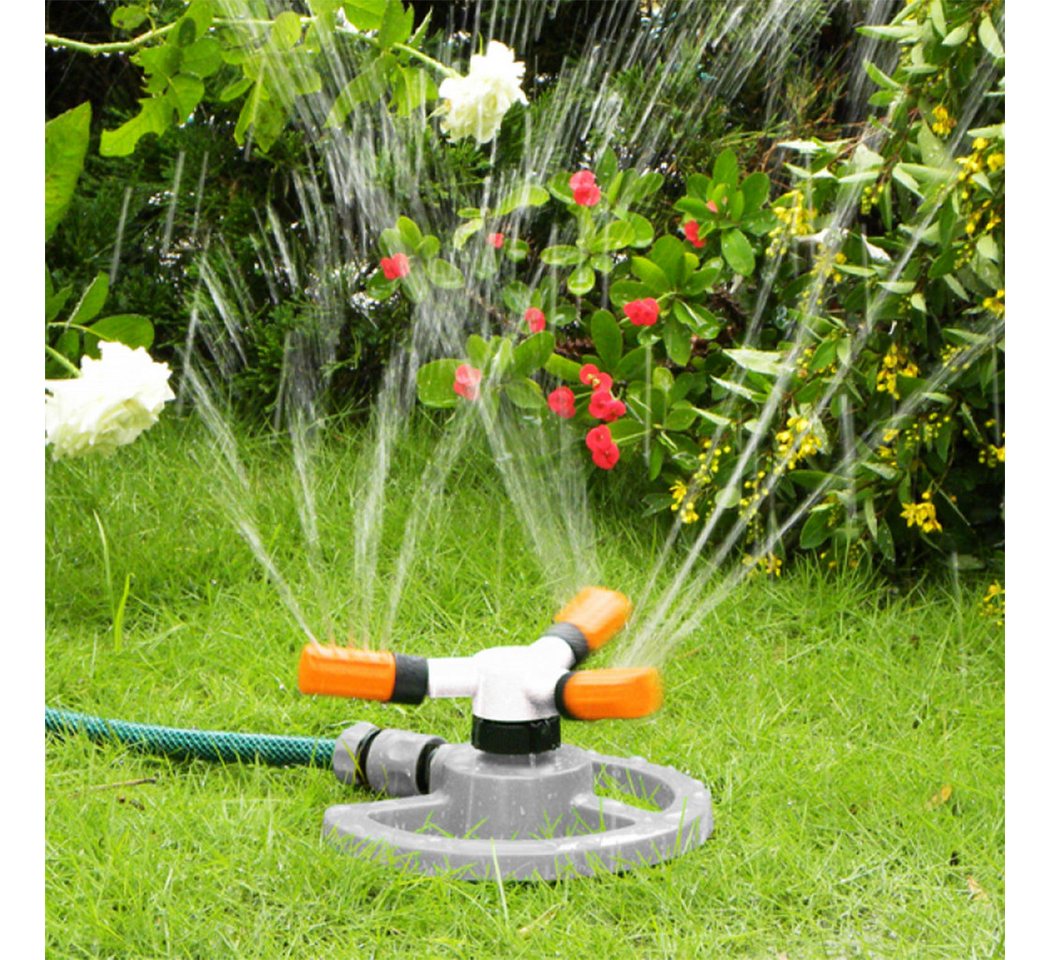 KAGM Bewässerungsbrause Drehsprenger Kreisregner Rasensprenger Sprinkler, Impulsregner, für Flächen bis 85 m²