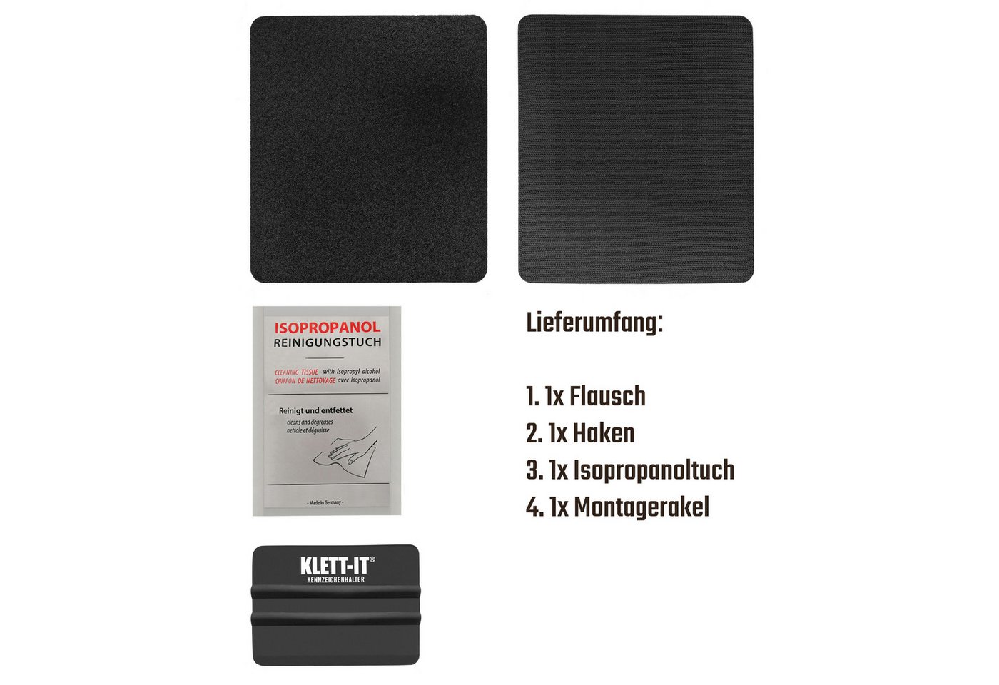L & P Car Design Kennzeichenhalter für Motorrad 188x200 mm Klett Rahmenlos Kennzeichenhalterung, (1 Stück) Bild 4