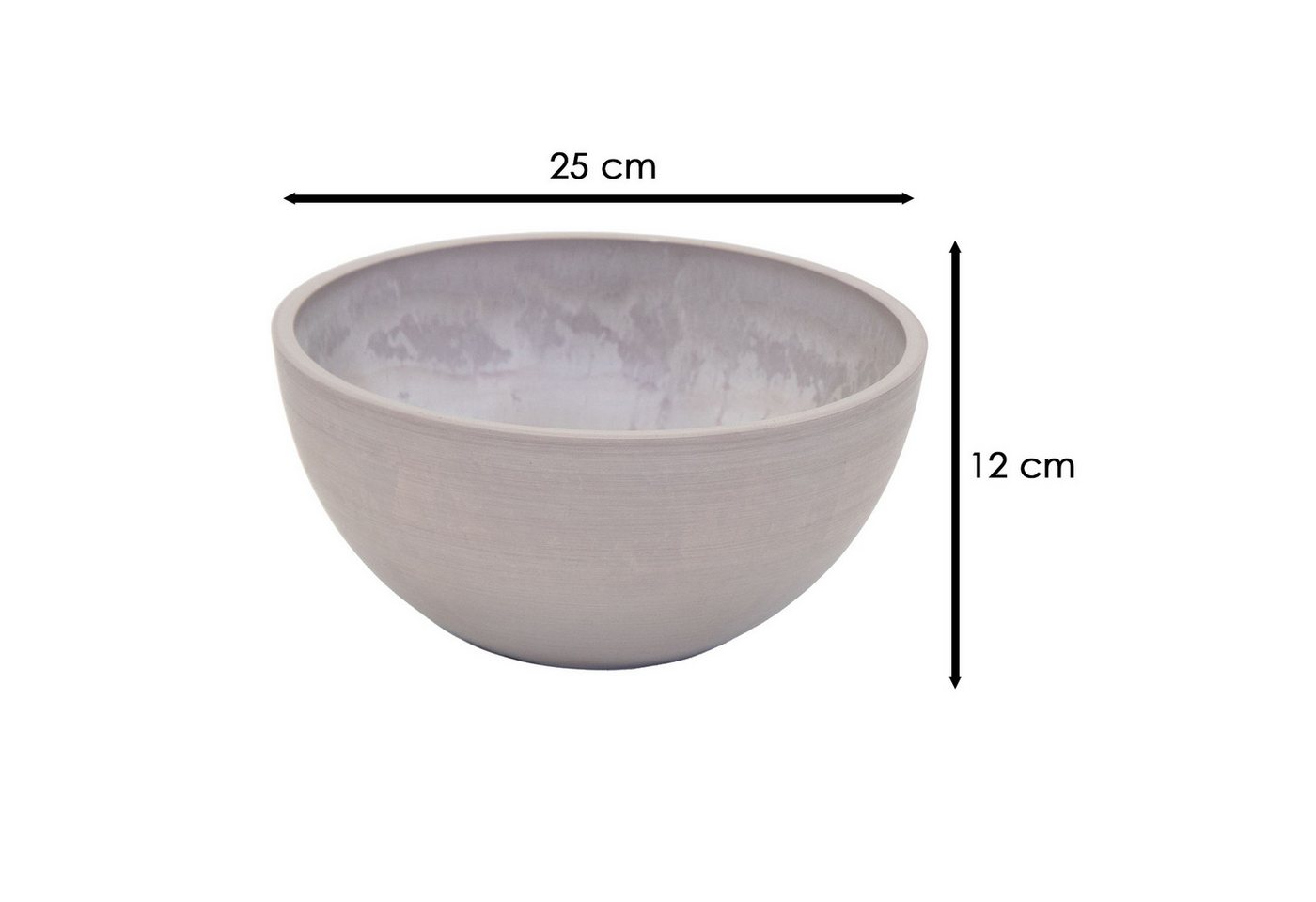 colourliving Blumentopf Pflanzkübel "BOWL" Ecostone – Rund, nachhaltig & wetterfest, Stilvolle Nachhaltigkeit für drinnen und draußen Bild 3