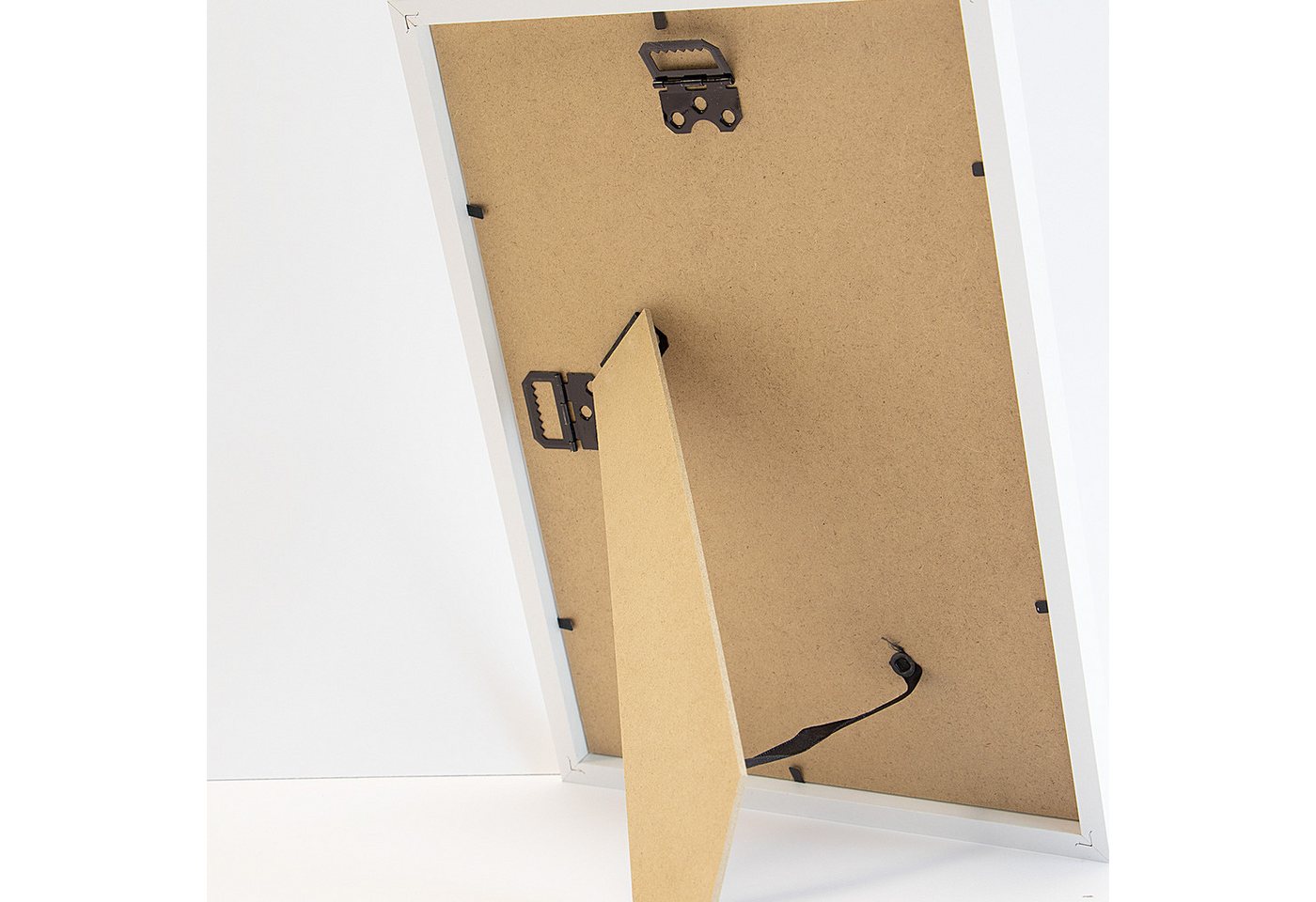 M MERCEO Bilderrahmen, 4er Set 20x20cm Bilderrahmen in grau (MDF, Acrylglas, aufstellbar) Bild 3