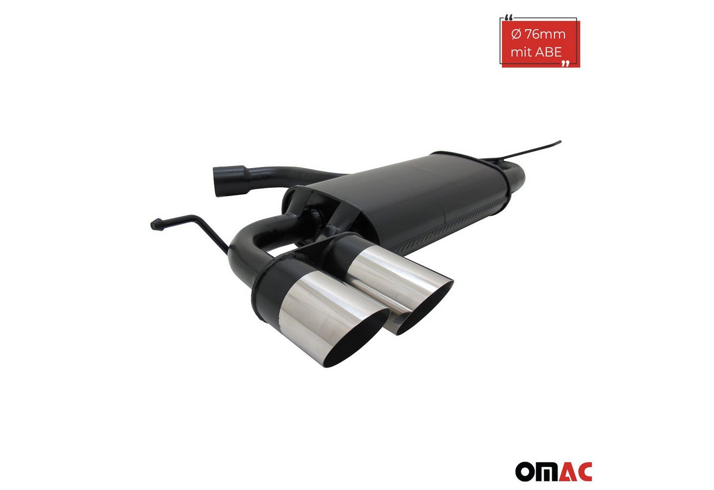 OMAC Auspuff-Flexrohr Novus Sportauspuff 2.0TSI für Audi A3 8P / VW Golf 5 GTi Scirocco ABE, (1-tlg), Leicht austauschbar - Einzelausstieg Bild 2