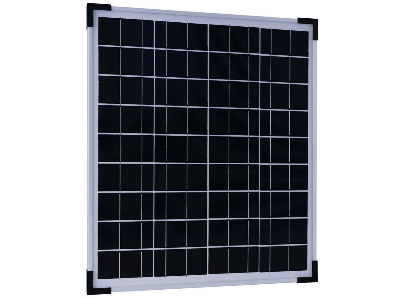 Casativo Solarmodul Monokristallines Solarpanel 20W 21,6V Modul für 12V Batterien, 3,5m Anschlusskabel/mit Glasplatte /für Outdoor Bild 4