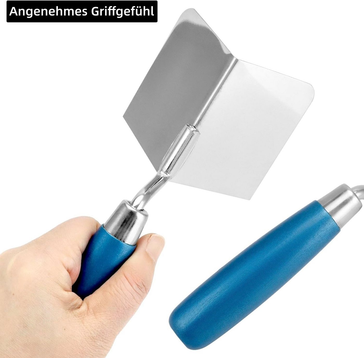 FOUORTUNATE-BEE Glättekelle 2-teiliges Edelstahl-Eckkellen-Set für Putz- und Trockenbauarbeiten (2-St) Innen- und Außeneckkellen aus rostfreiem Edelstahl Bild 2