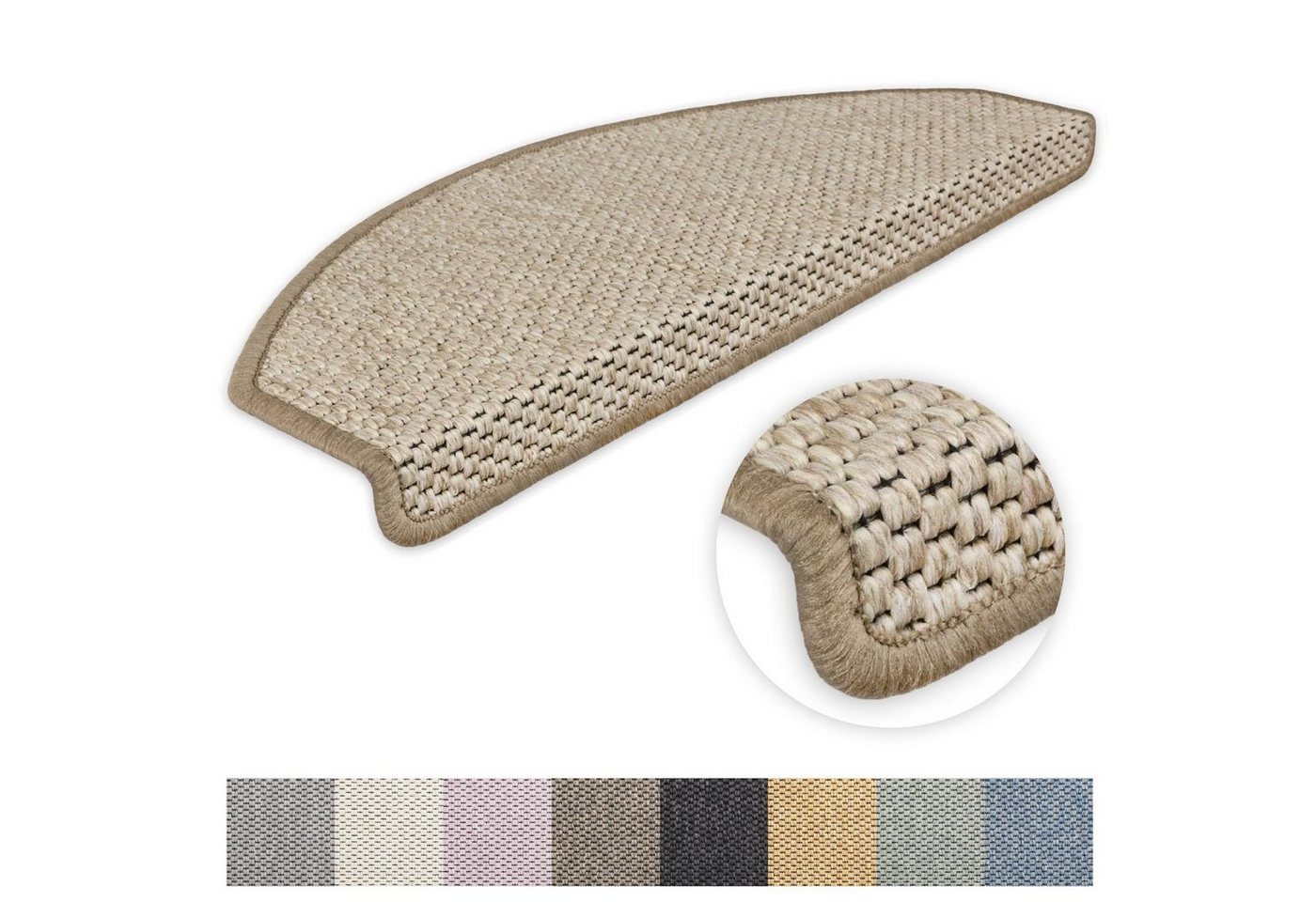 Metzker® Stufenmatte Stufenmatten Göteborg Halbrund, halbrund, Höhe: 8 mm, 18 Stück - Hellbraun Bild 4