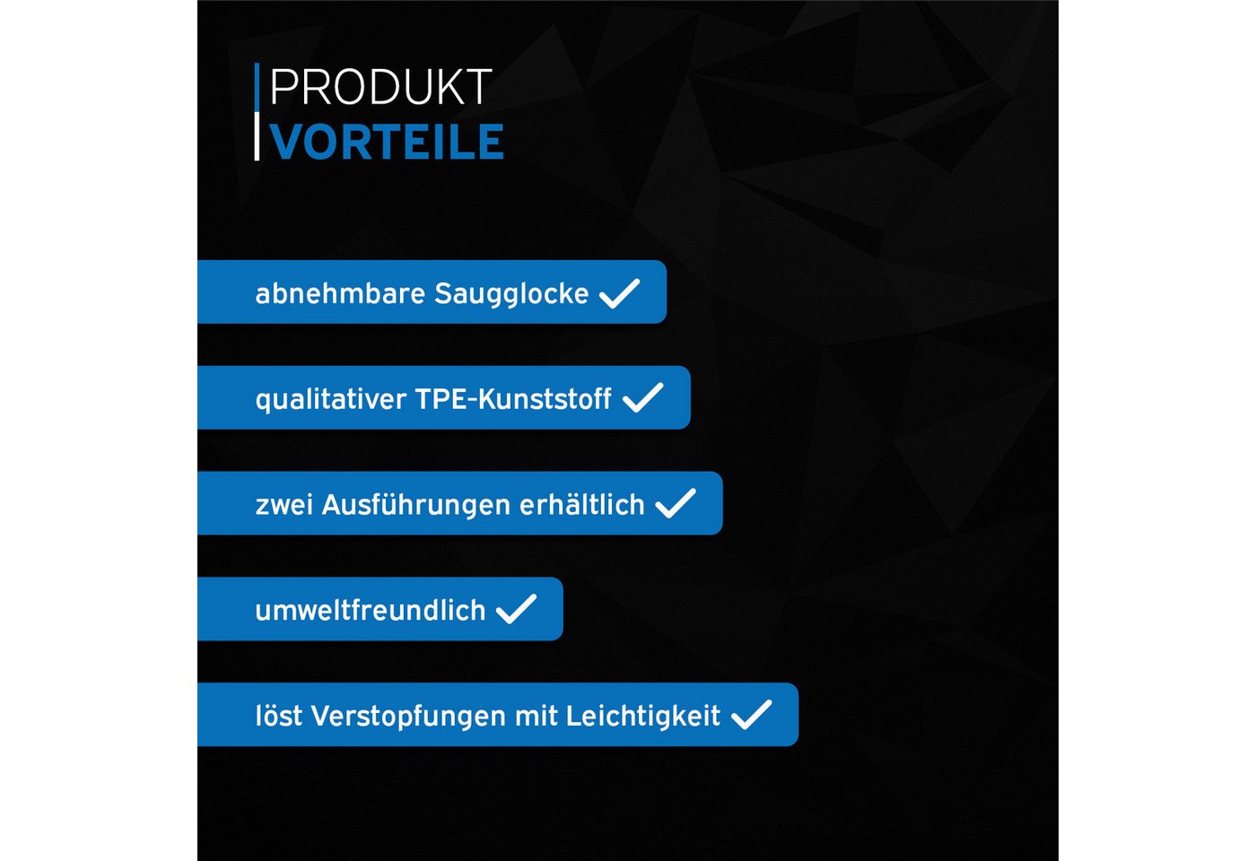 kör4u Rohrreinigungspumpe kör4u Pömpel mit Stiel, 140 mm Bild 5