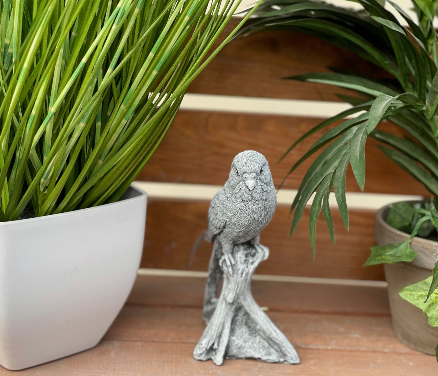 Stone and Style Gartenfigur Frostfeste Steinfigur Wellensittich Bild 3