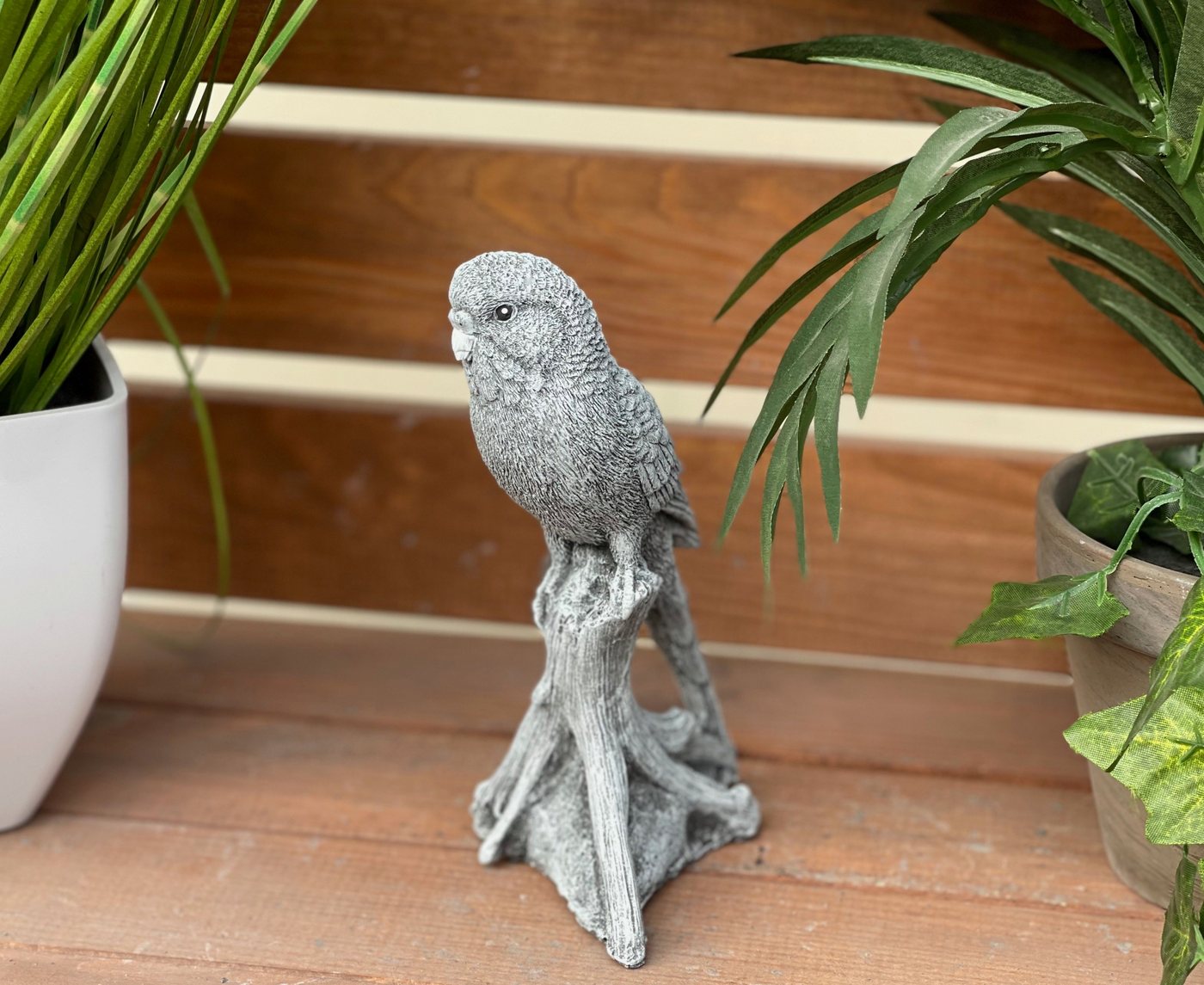 Stone and Style Gartenfigur Frostfeste Steinfigur Wellensittich Bild 5
