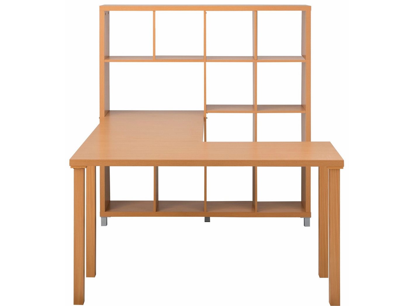 loft24 Regal-Schreibtisch Kiera - Schreibtisch Arbeitstisch Schreibpult, Schreibtisch mit Regal, Arbeitszimmer Home Office, modernes Design Bild 2