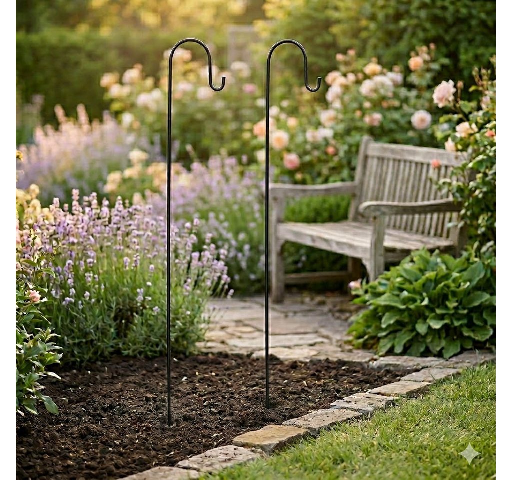 Eurotrade Gartenstecker 2er Set Laternenstab Bild 4
