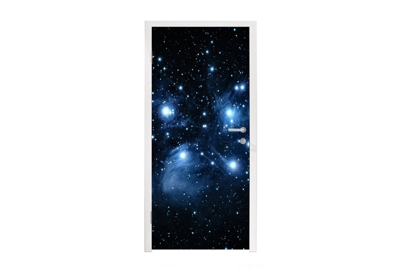 MuchoWow Türtapete Universum - Planeten - Sterne - Jungen - Mädchen - Kinder, Matt, bedruckt, (1 St), Selbstklebende Tapete, Folie für Möbel, 75x205 cm Bild 3