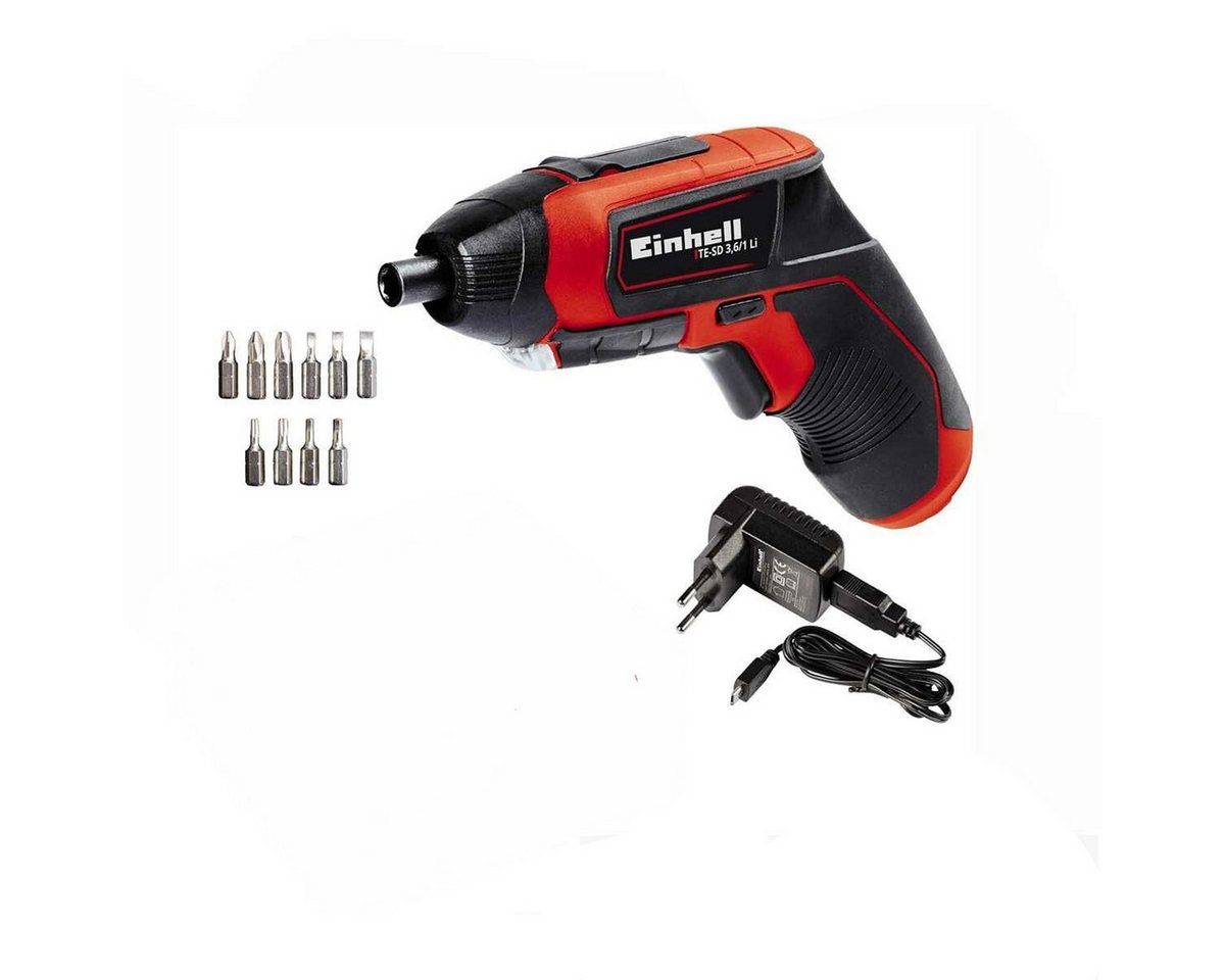 Einhell Akku-Schrauber Akkuschrauber TE-SD 3,6/1 Li 3.6V, USB-Lader, LED-,10-tlg. Bit-Set Bild 4