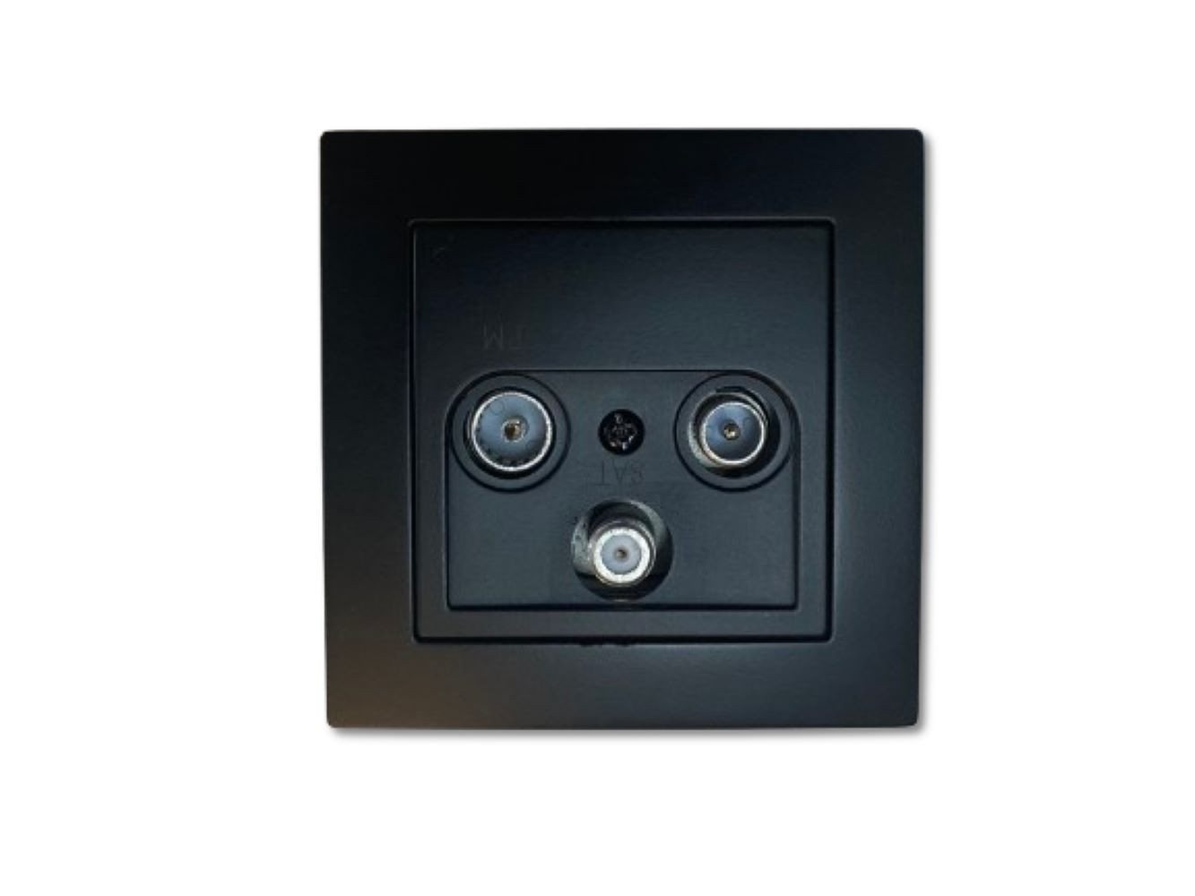 Lichtideen Schalter 2643 Levina sw/sw Antennendose schwarz (Taster, Schalter, Antennendose, Steckdose mit USB lieferbar)