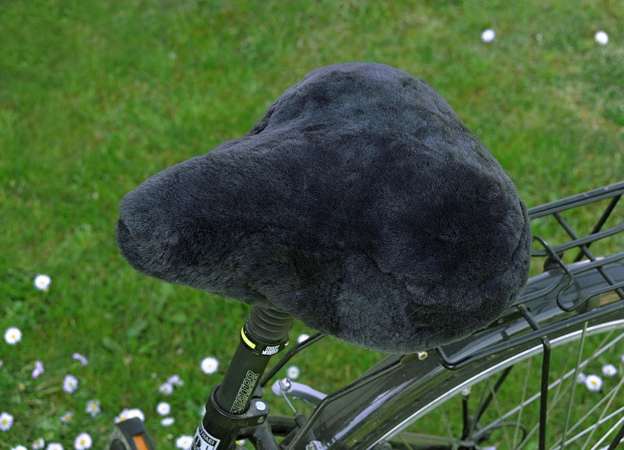 Sattelbezug Sattelbezug echt Lammfell City anthrazit lose Bild 4