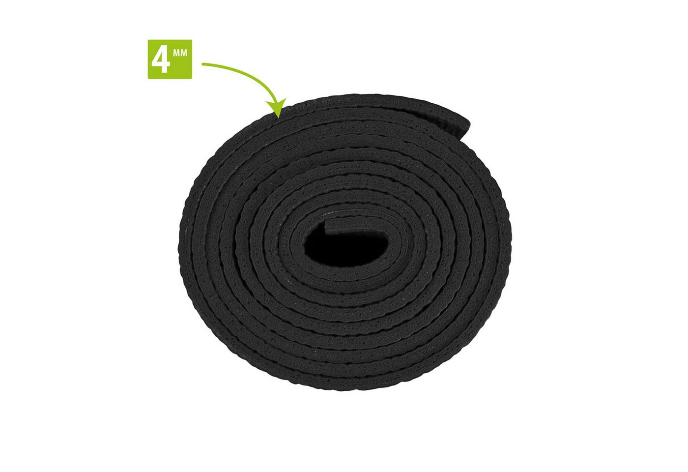 VirtuFit Yogamatte VirtuFit Premium Yogamat 183 x 61 x 0,4 cm Schwarz Mandala