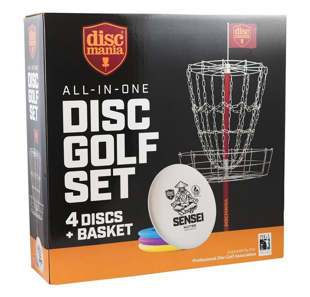 Discmania Wurfscheibe Discgolf-Set All-In-One, Leicht aufstell- und transportierbar