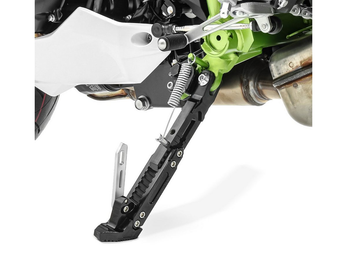 Tourtecs Motorrad-Seitenständer Motorrad Seitenständer Universal Höhenverstellbar Aluminium # schwarz Bild 4
