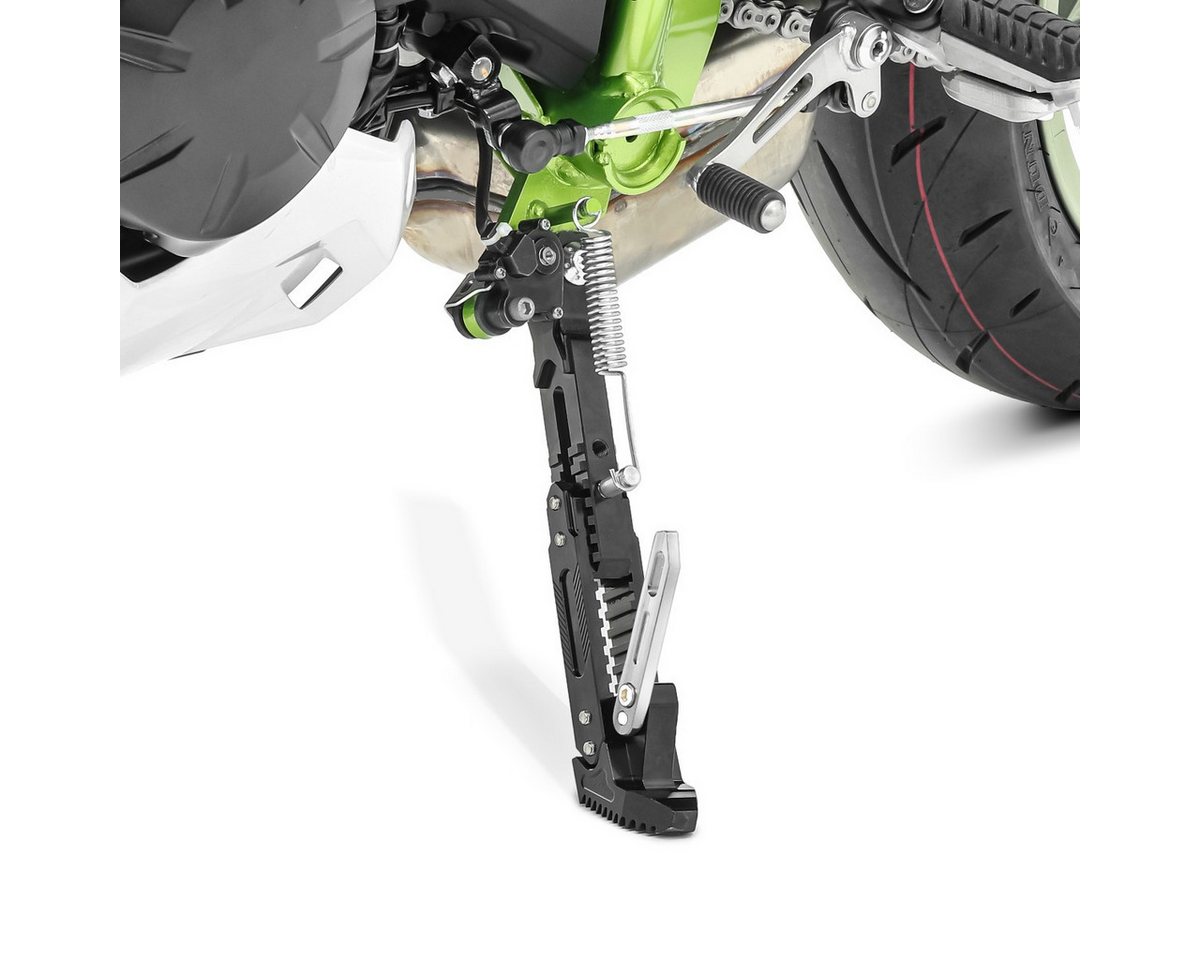 Tourtecs Motorrad-Seitenständer Motorrad Seitenständer Universal Höhenverstellbar Aluminium # schwarz Bild 5