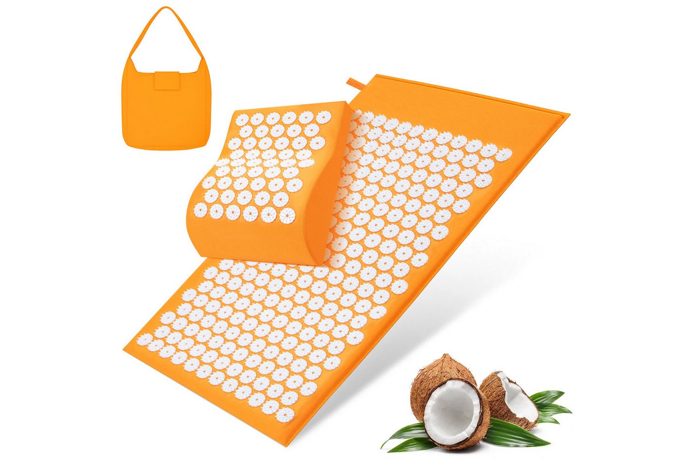 Youyijia Akupressurmatte Akupressurmatte & Kissen Set – 100% Kokosfaser Füllung Bild 2