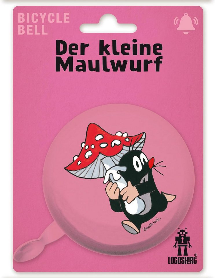 LOGOSHIRT Fahrradklingel Der kleine Maulwurf – Fahrradklingel – Rosa (Fliegenpilz), (1-tlg) Niedliches Design mit dem kleinen Maulwurf und Fliegenpilz Bild 2