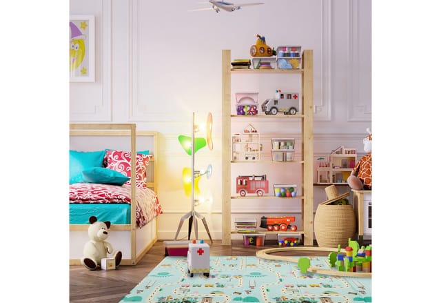 relaxdays Spielmatte Faltbare Spielmatte Dinosaurier und Zug