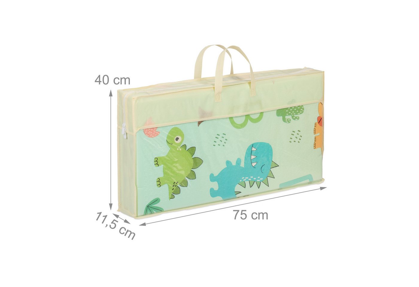 relaxdays Spielmatte Faltbare Spielmatte Dinosaurier und Zug Bild 2