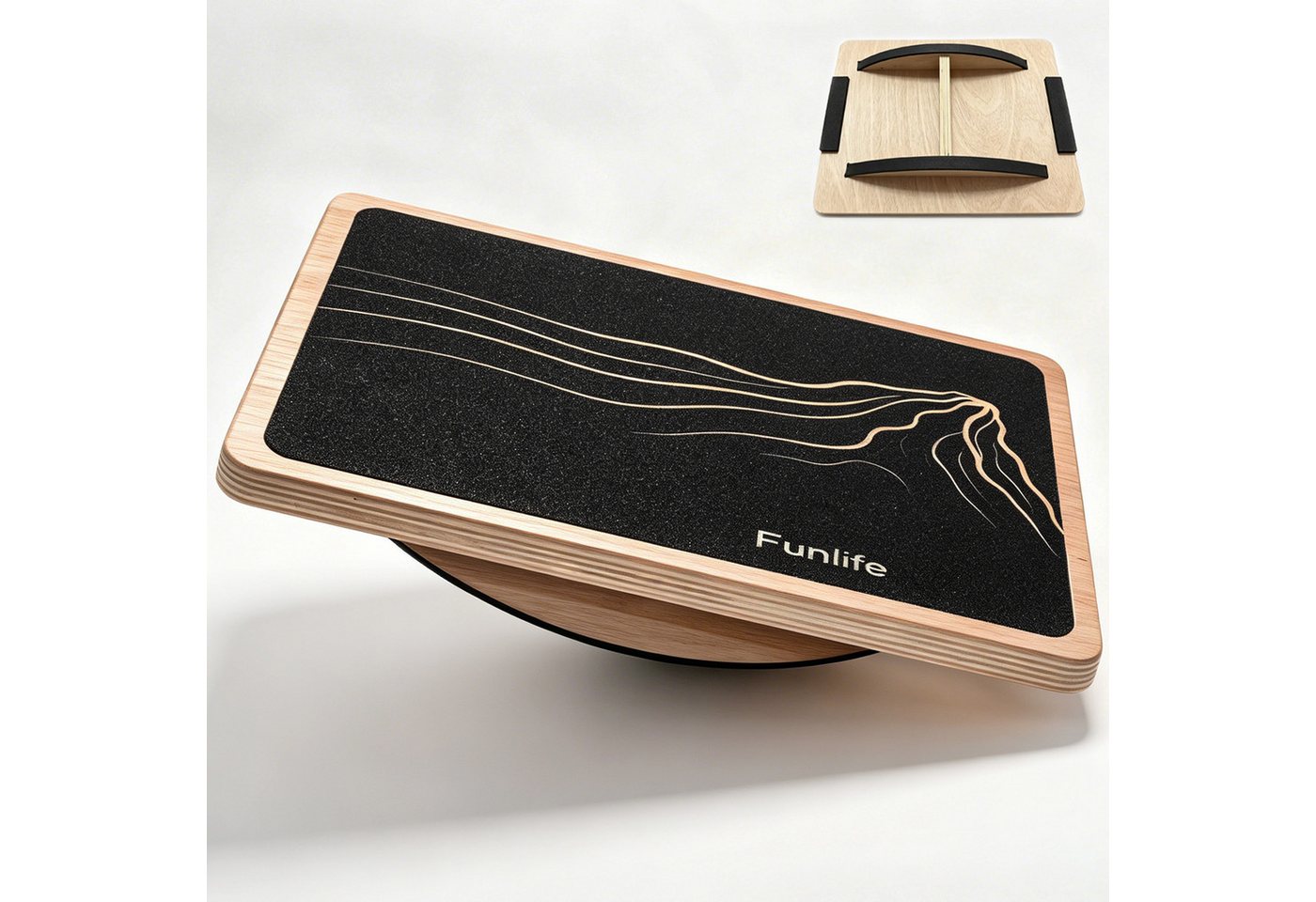 FunLife Balanceboard BERG & FLOW Design-Edition, 43 × 33 cm, rutschhemmend, bis 150 kg Bild 5
