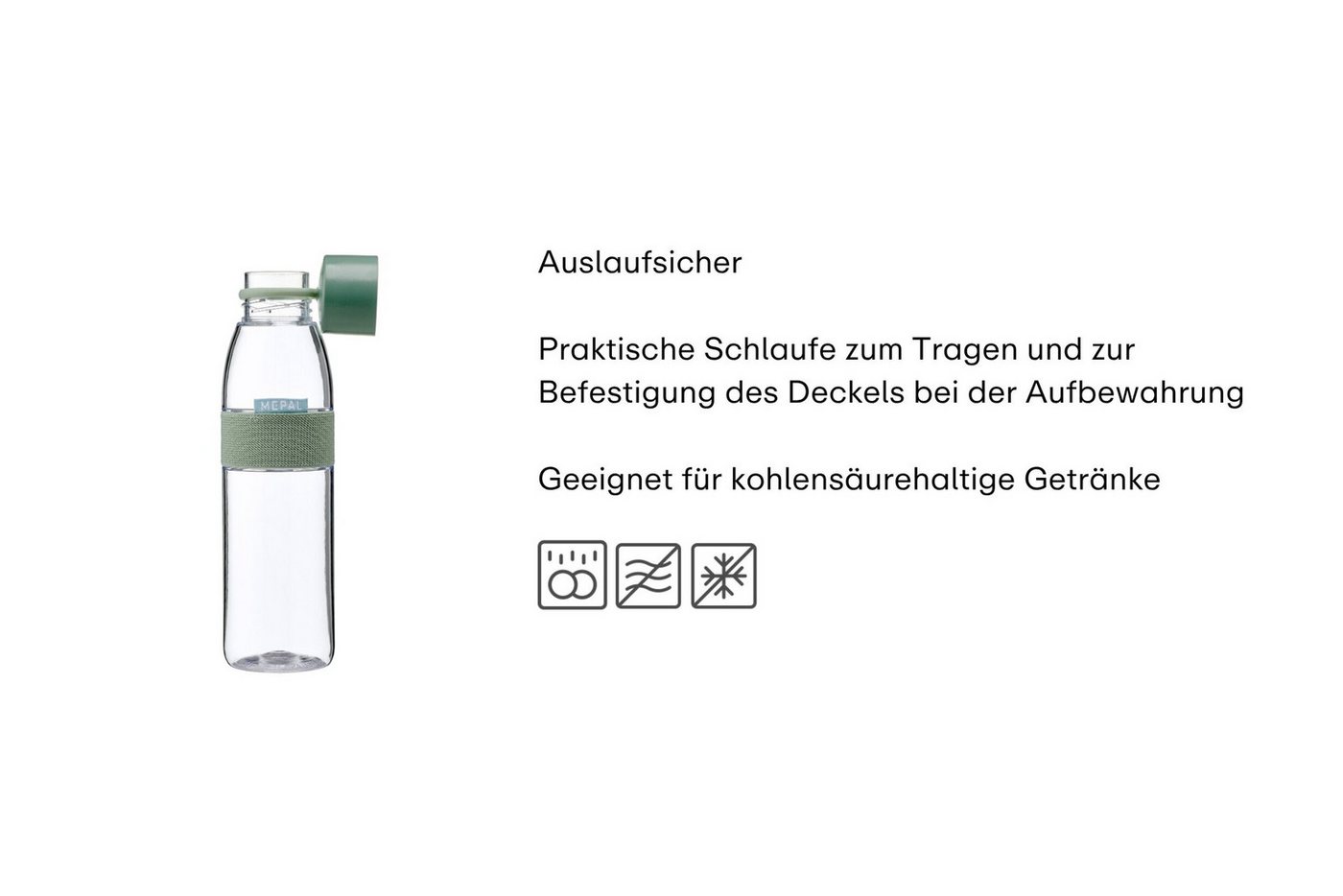 Mepal Trinkflasche Mepal Ellipse 700 ml Trinkflasche - Nordic sage Bild 4
