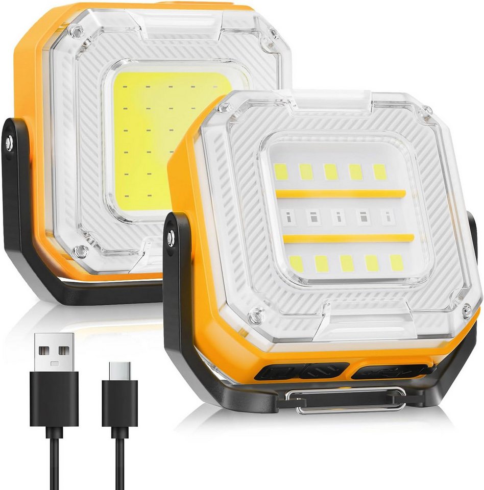 Quntis LED Taschenlampe Mini Arbeitsleuchte 1 Stück, Doppelseitige COB & LED Camping Licht (1-St), Notlicht mit Drehbarem Magnetfuß, Inspektionslampe für Camping Bild 2