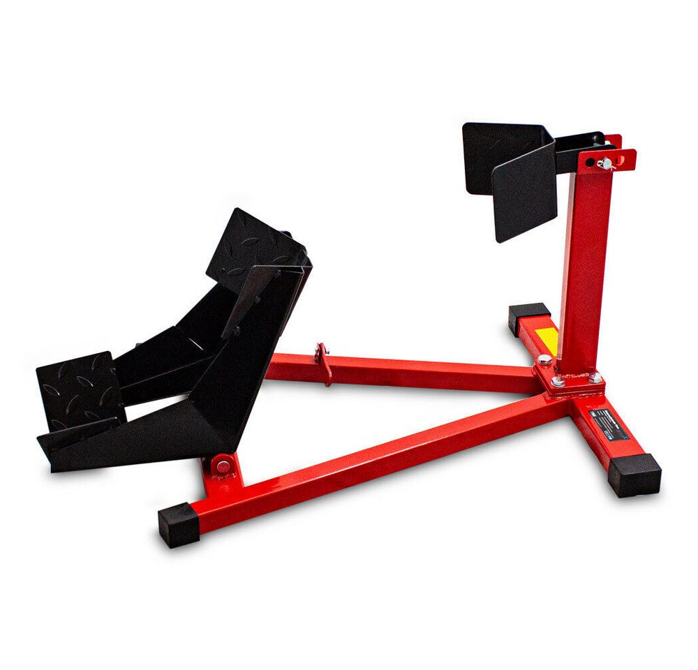 Bituxx Motorradheber Motorradständer Vorn mit Radwippe Rot / Schwarz, MS-17065, für 17-21 Zoll Räder 90mm-130mm breit Bild 3