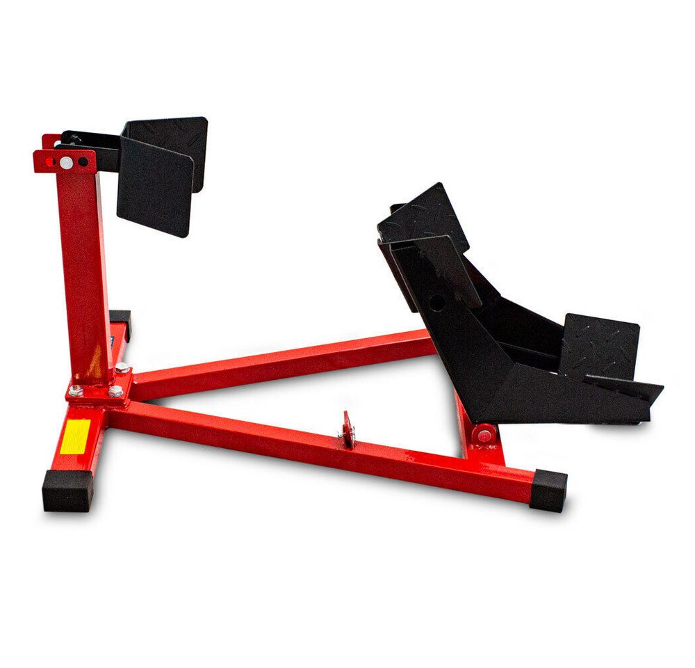 Bituxx Motorradheber Motorradständer Vorn mit Radwippe Rot / Schwarz, MS-17065, für 17-21 Zoll Räder 90mm-130mm breit Bild 5