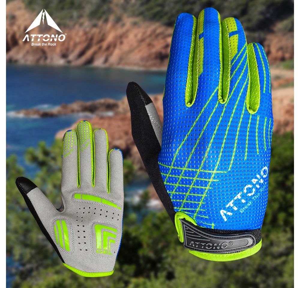 ATTONO Fahrradhandschuhe Mountainbike Gel Fahrrad Sommer Handschuhe Touchscreen