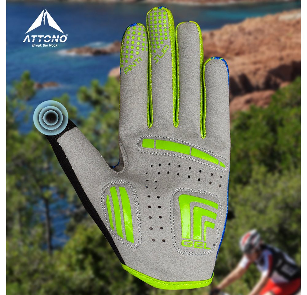 ATTONO Fahrradhandschuhe Mountainbike Gel Fahrrad Sommer Handschuhe Touchscreen Bild 4