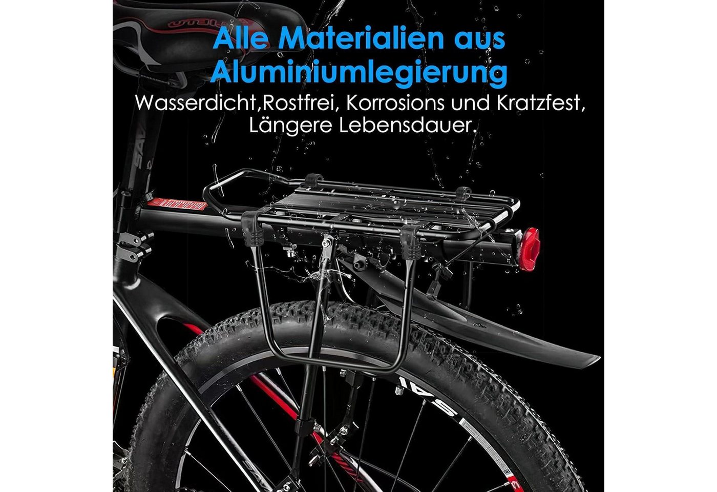 LuxusKollektion Fahrrad-Gepäckträger Fahrrad Gepäckträger Set Einstellbare Universal Aluminiumlegierung