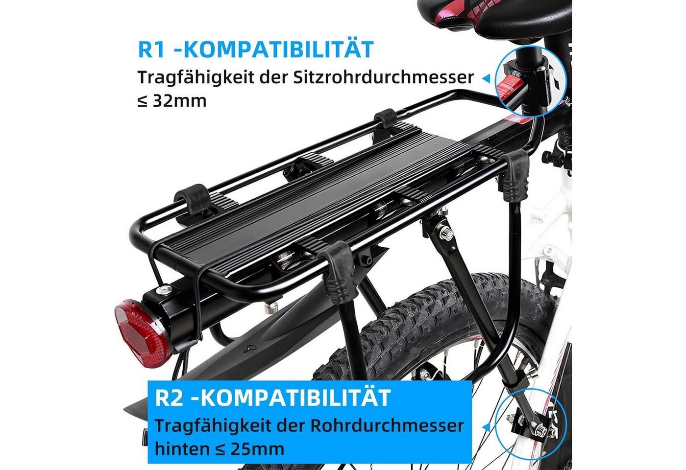 LuxusKollektion Fahrrad-Gepäckträger Fahrrad Gepäckträger Set Einstellbare Universal Aluminiumlegierung Bild 5